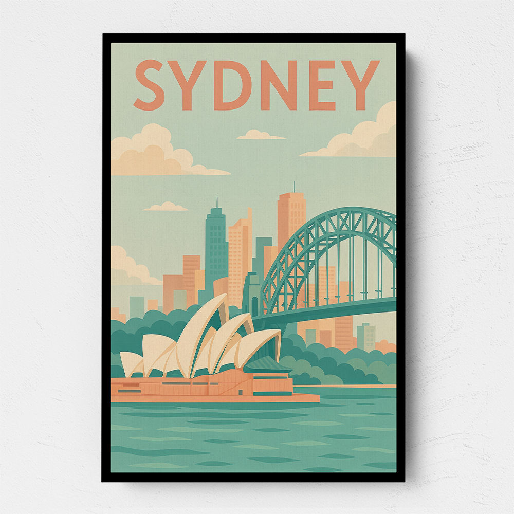 Sydney Travel Poster 1 Wall Art Sydney Travel Poster 1 Wall Art