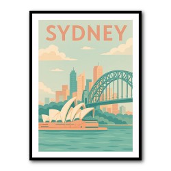 Sydney Travel Poster 1 Wall Art