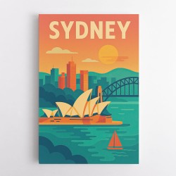 Sydney Travel Poster 3 Wall Art