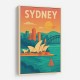Sydney Travel Poster 3 Wall Art Sydney Travel Poster 3 Wall Art