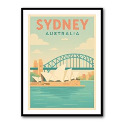 Sydney Travel Poster Wall Art