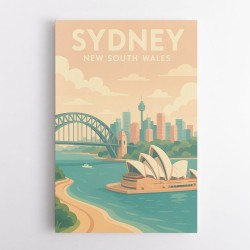 Sydney Travel Poster 5 Wall Art