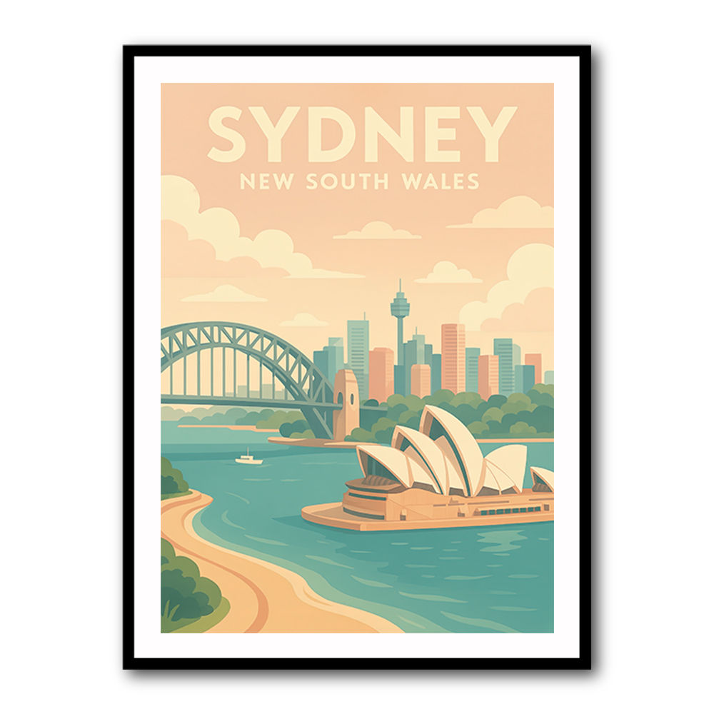 Sydney Travel Poster 5 Wall Art Sydney Travel Poster 5 Wall Art