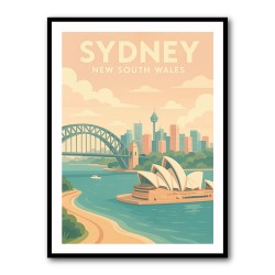 Sydney Travel Poster 5 Wall Art