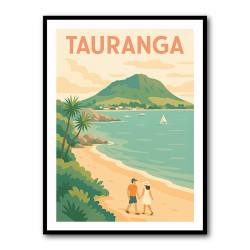 Tauranga Travel Poster 1 Wall Art