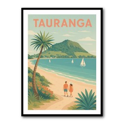 Tauranga Travel Poster Wall Art