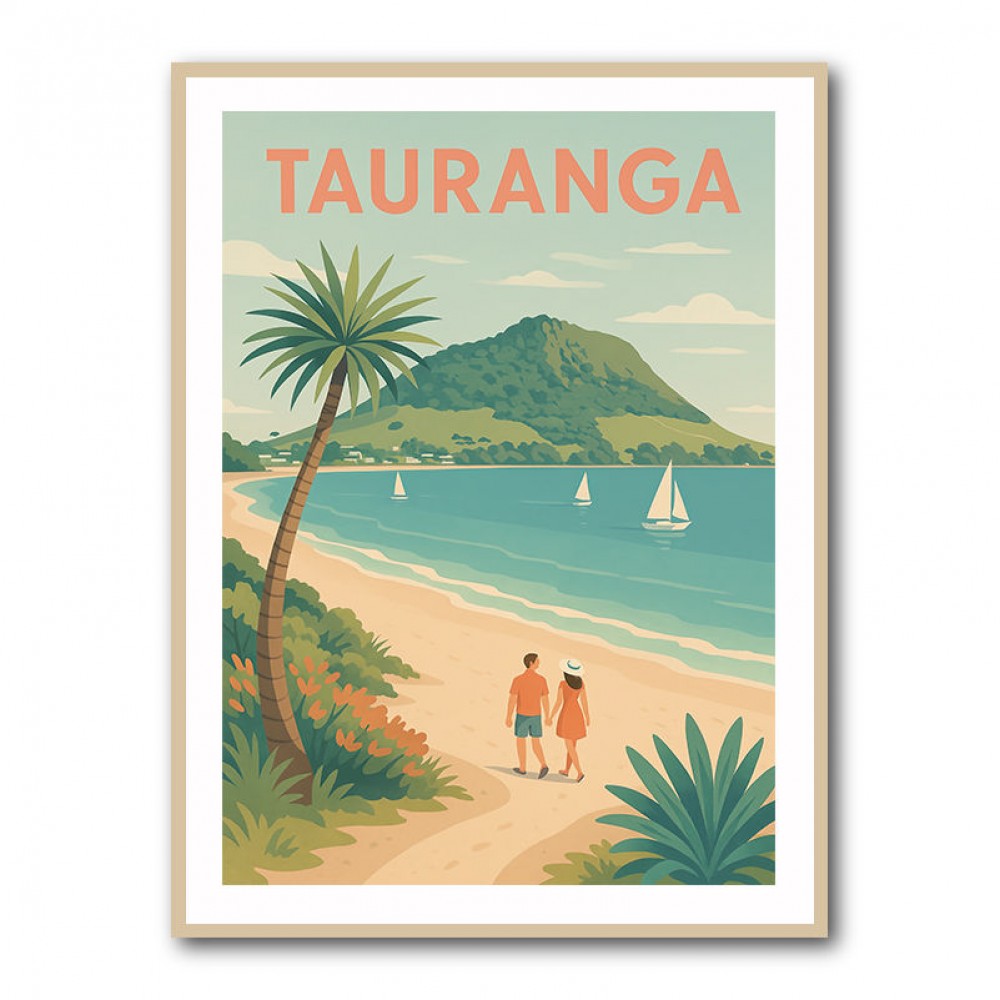 Tauranga Travel Poster Wall Art Tauranga Travel Poster Wall Art