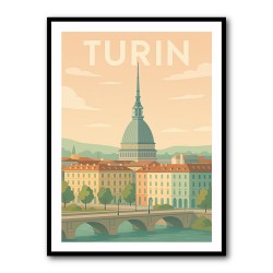 Turin Travel Poster Wall Art