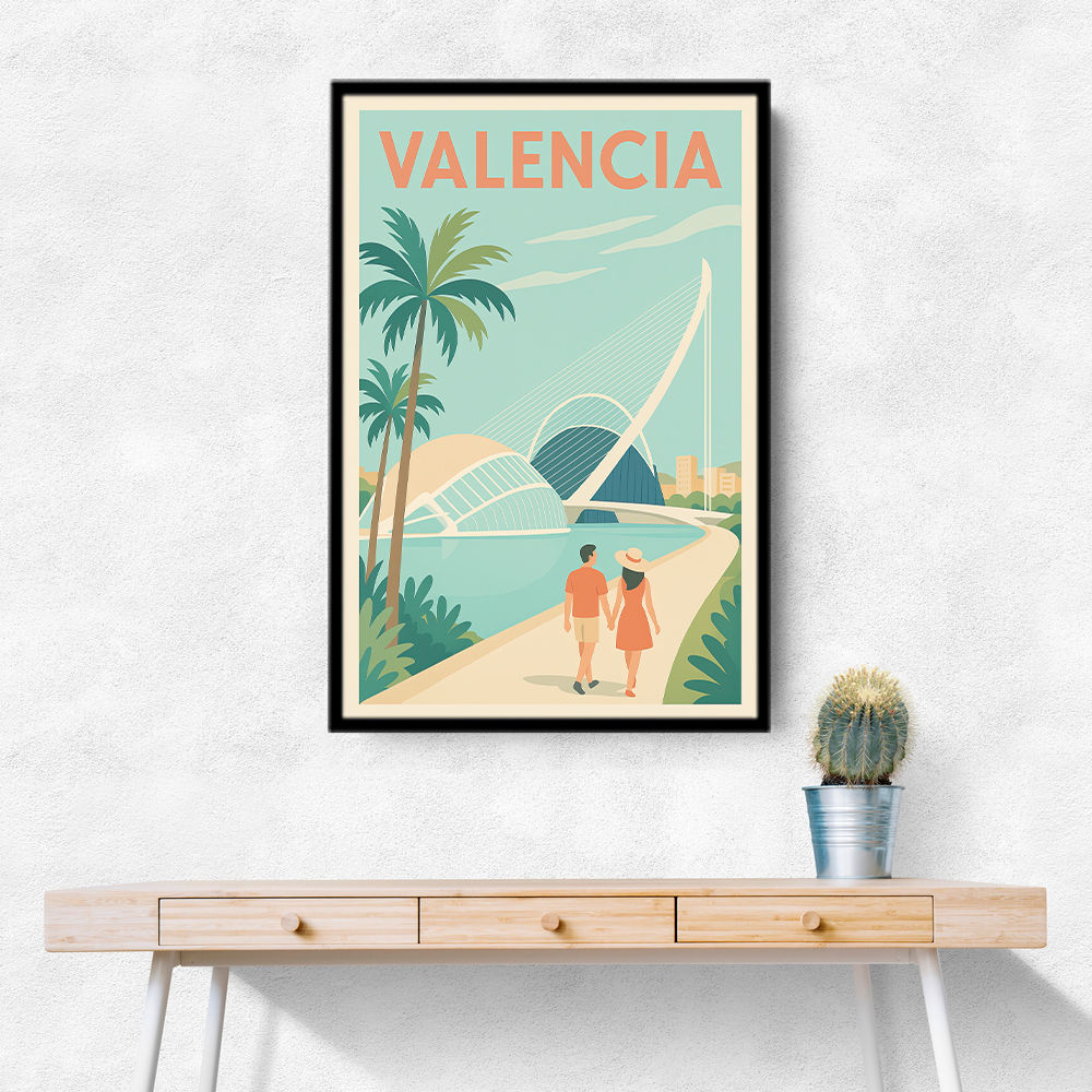 Valencia Travel Poster 1 Wall Art Valencia Travel Poster 1 Wall Art