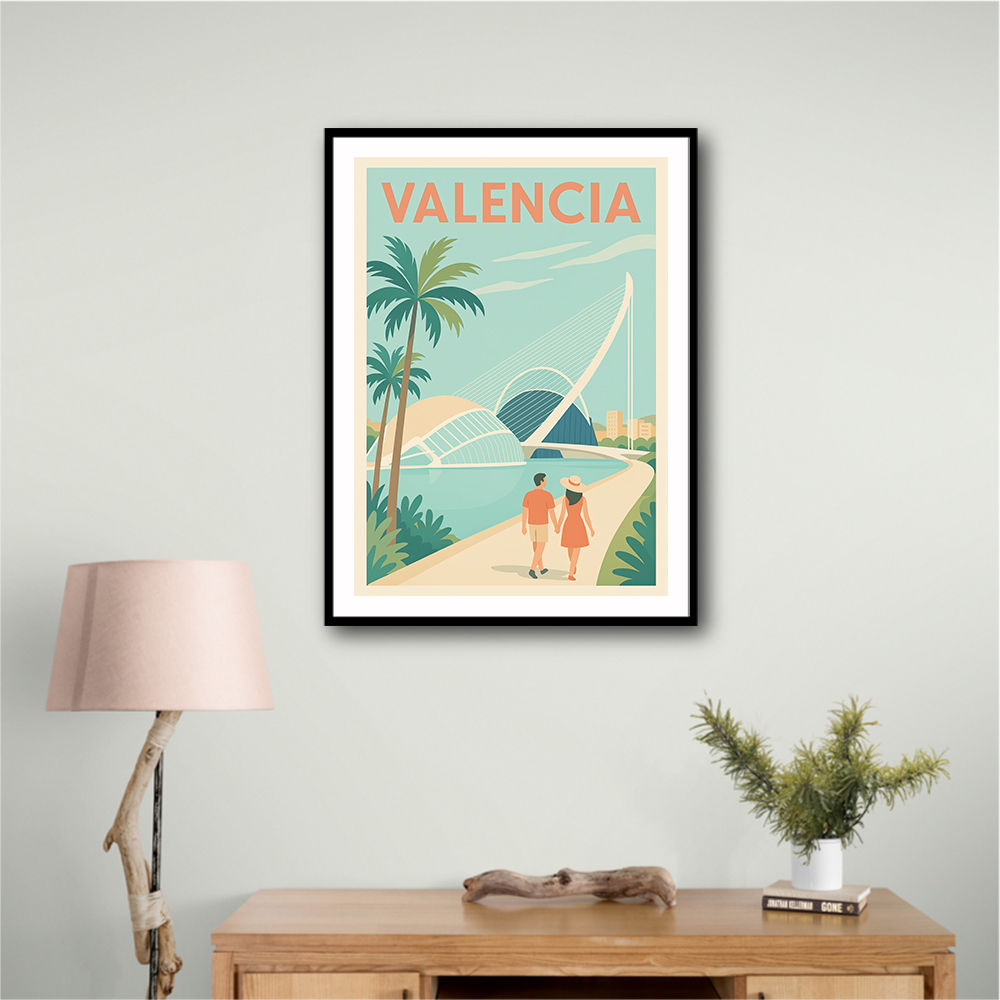 Valencia Travel Poster 1 Wall Art Valencia Travel Poster 1 Wall Art