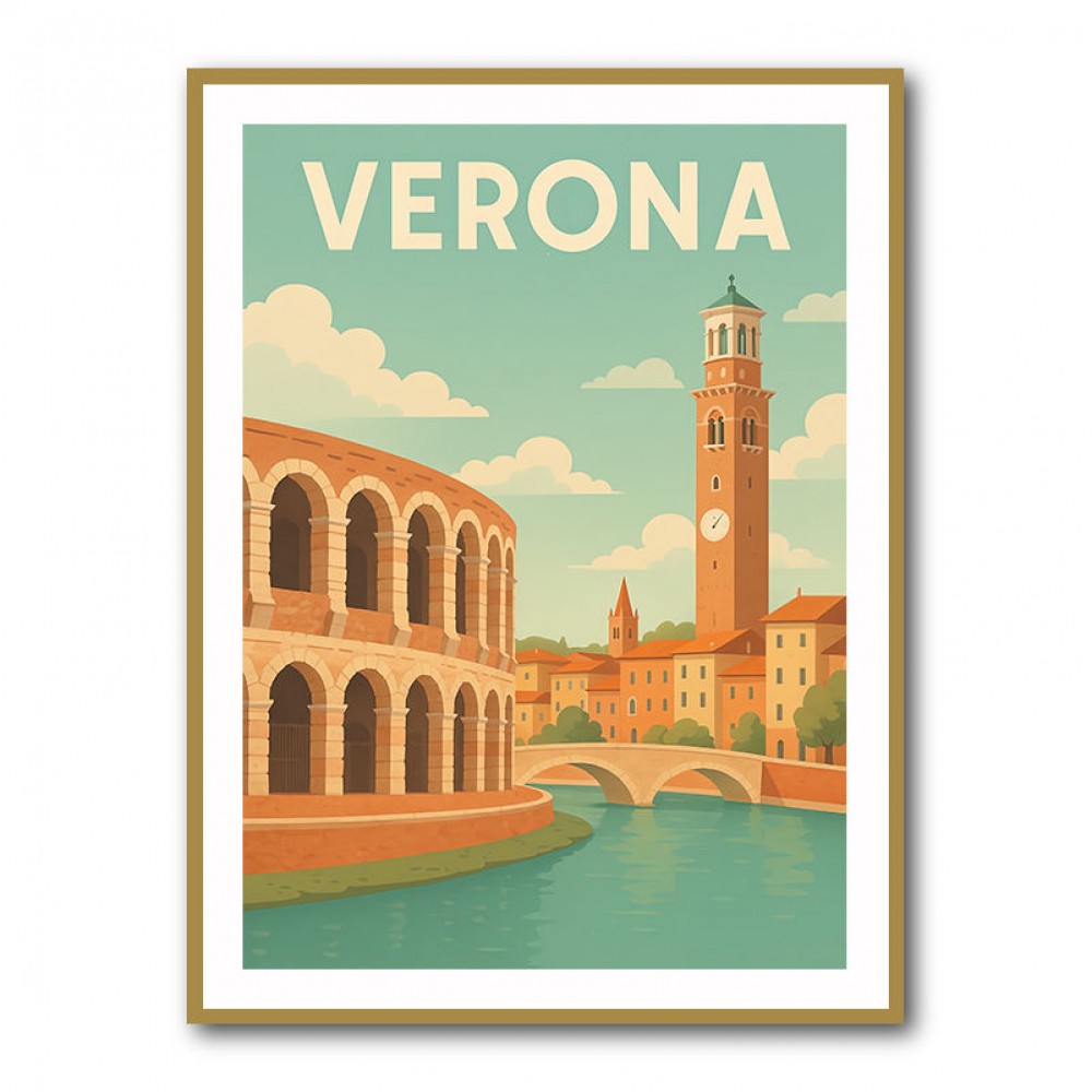 Verona Travel Poster 1 Wall Art