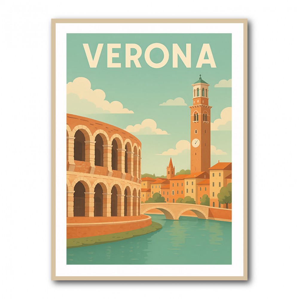 Verona Travel Poster 1 Wall Art