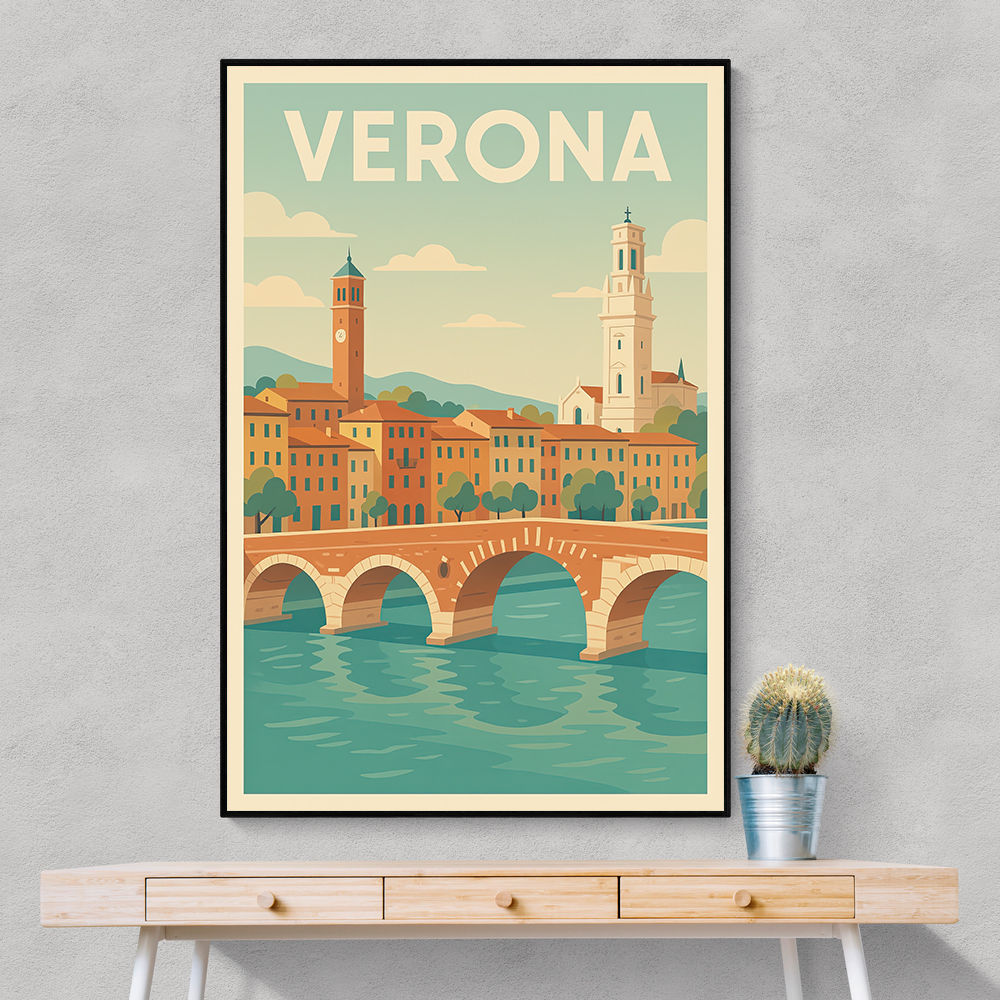 Verona Travel Poster Wall Art Verona Travel Poster Wall Art