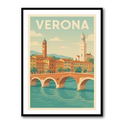 Verona Travel Poster Wall Art
