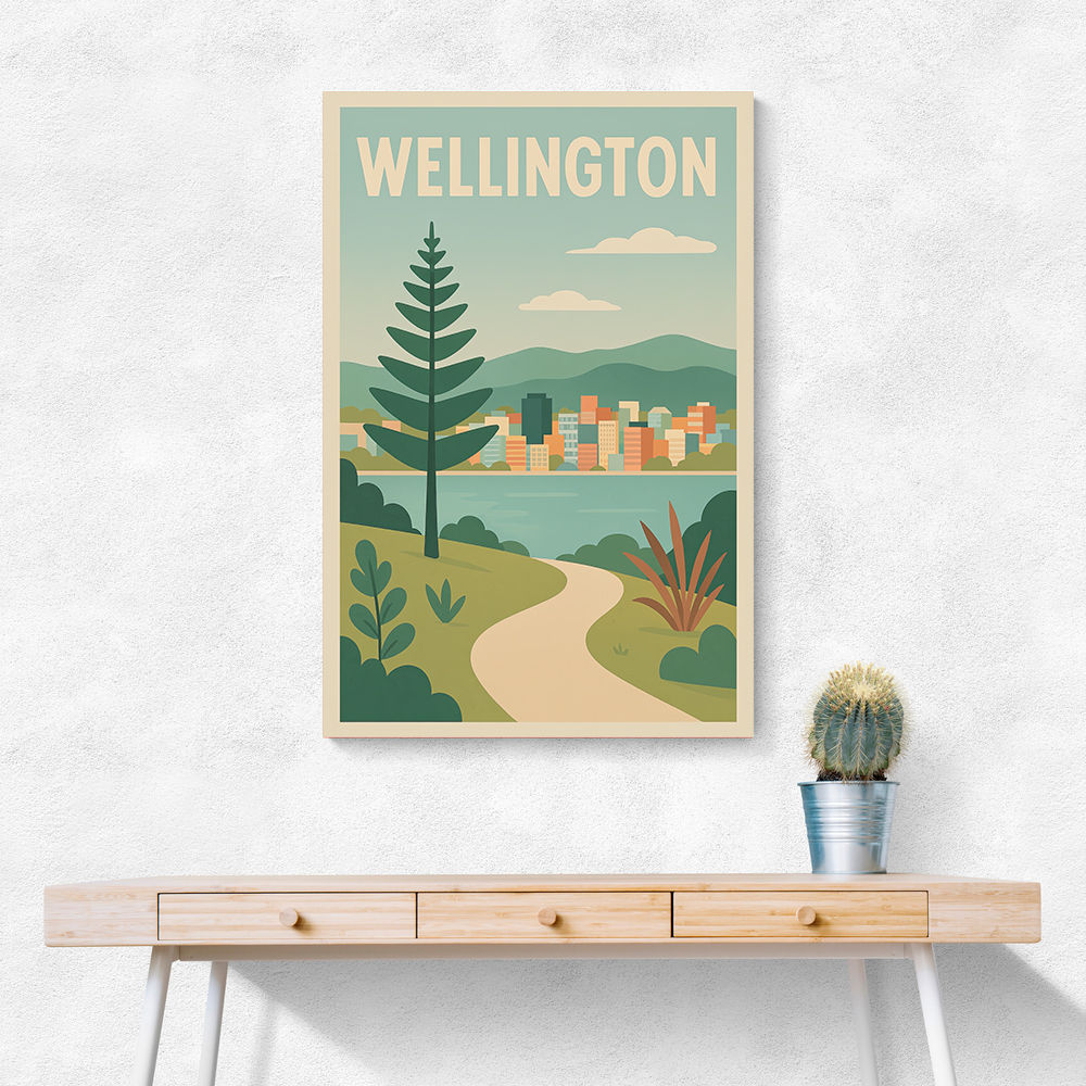 Wellington Modern Travel Poster 1 Wall Art