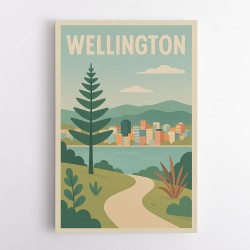 Wellington Modern Travel Poster 1 Wall Art