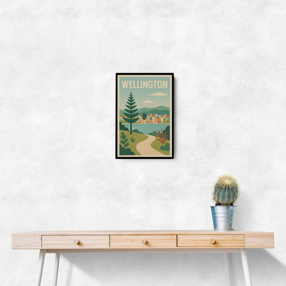 Wellington Modern Travel Poster 1 Wall Art