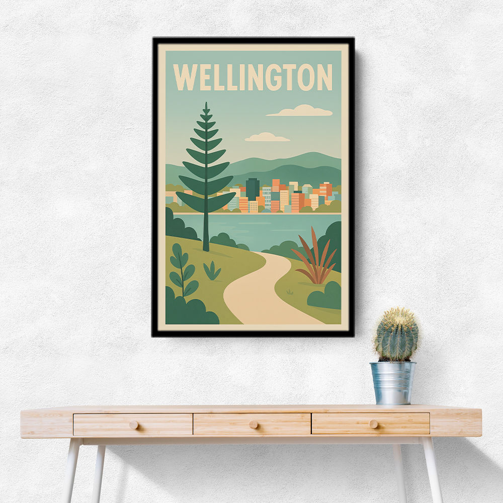 Wellington Modern Travel Poster 1 Wall Art