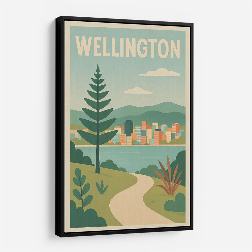 Wellington Modern Travel Poster 1 Wall Art