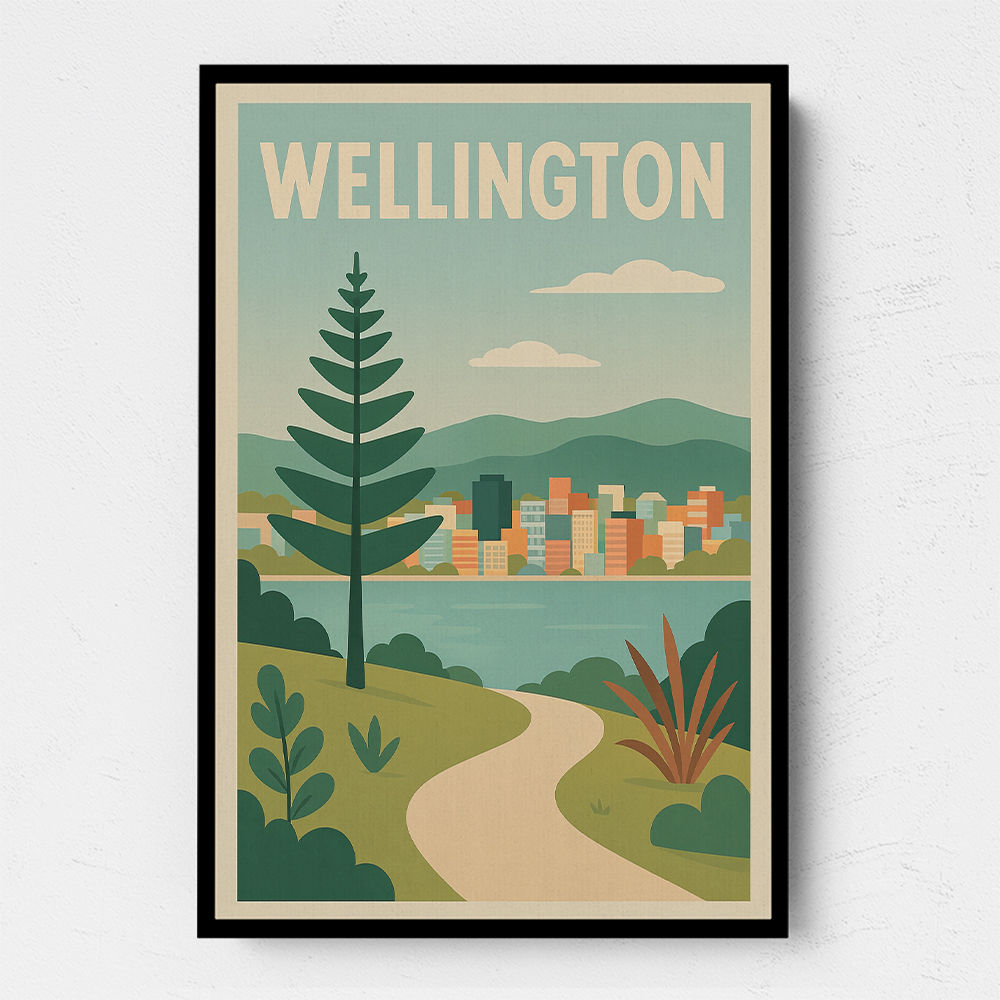 Wellington Modern Travel Poster 1 Wall Art