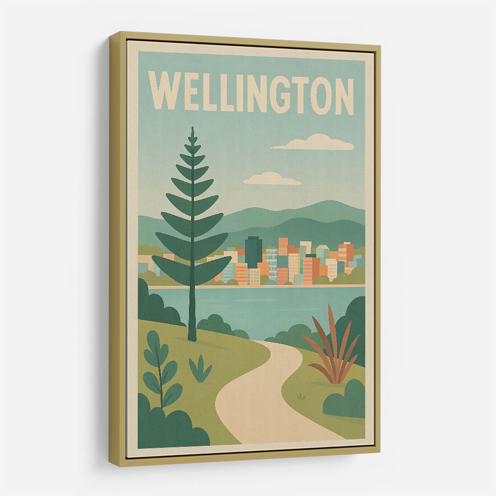 Wellington Modern Travel Poster 1 Wall Art