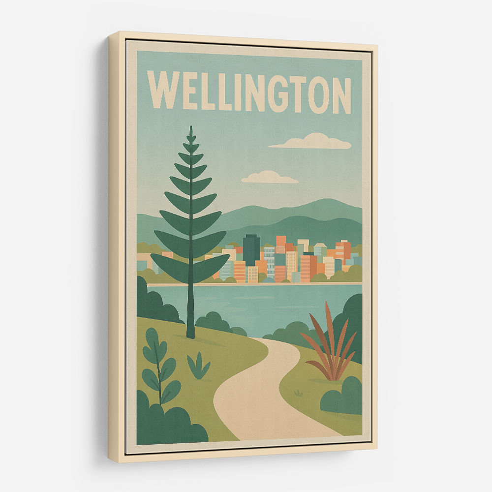 Wellington Modern Travel Poster 1 Wall Art