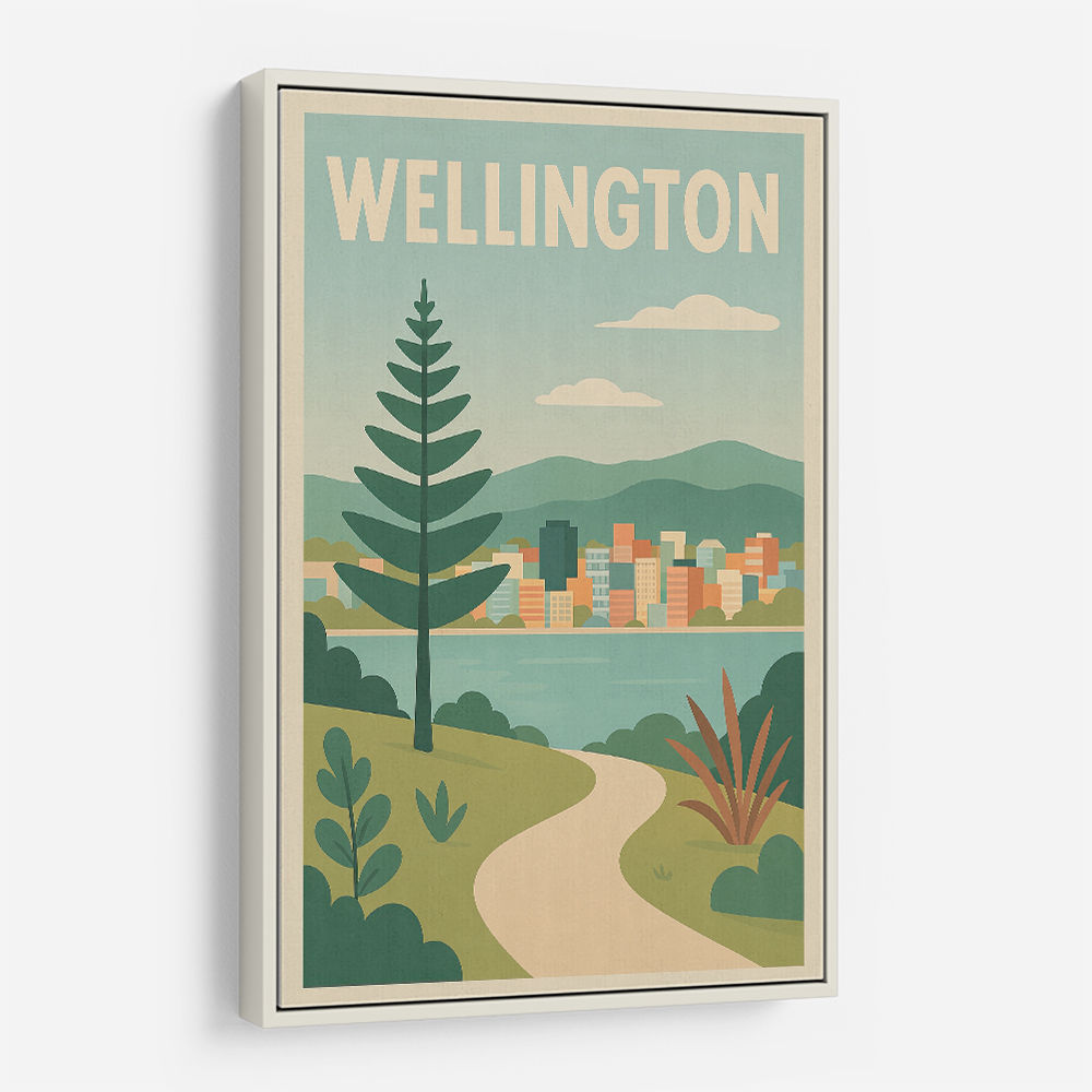Wellington Modern Travel Poster 1 Wall Art