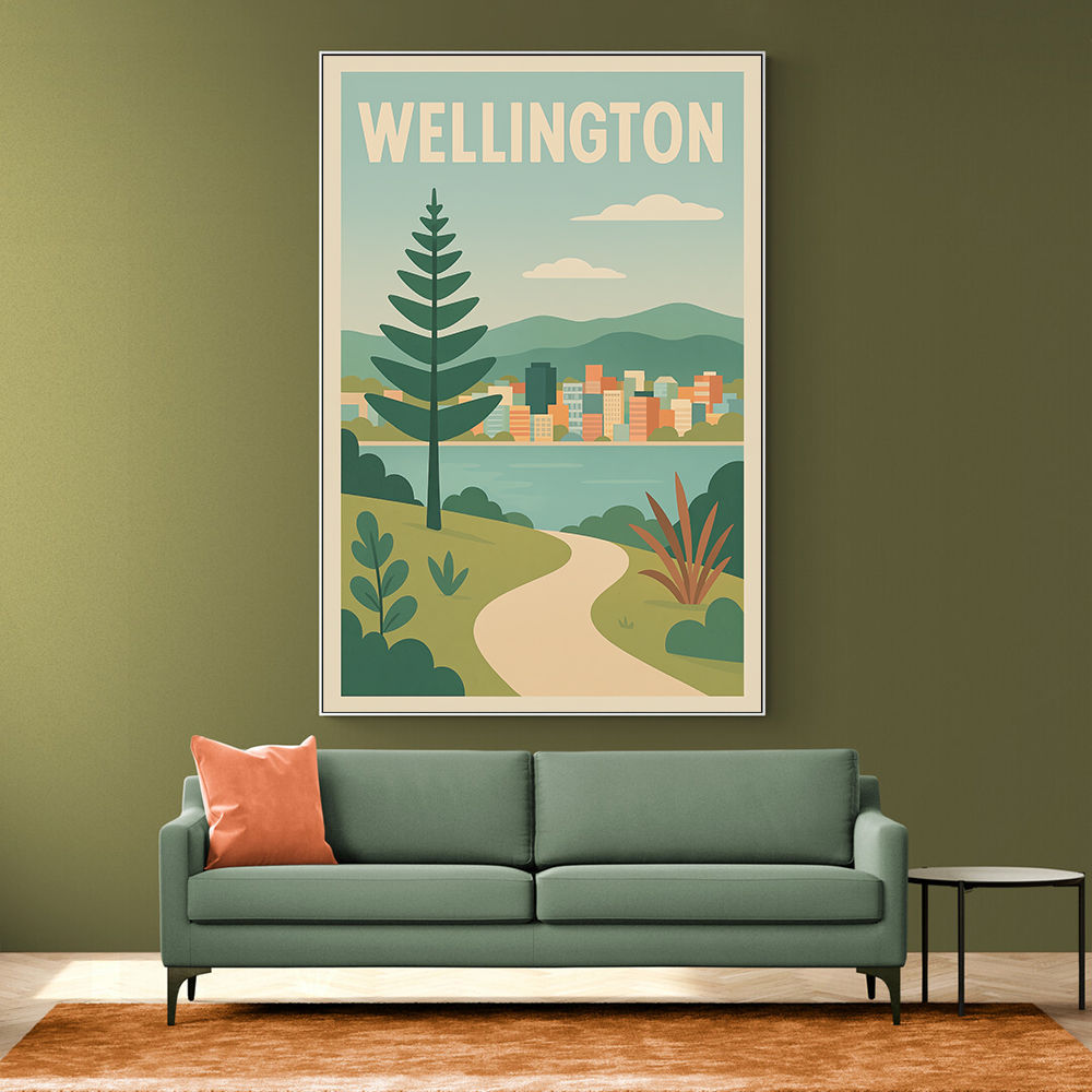 Wellington Modern Travel Poster 1 Wall Art