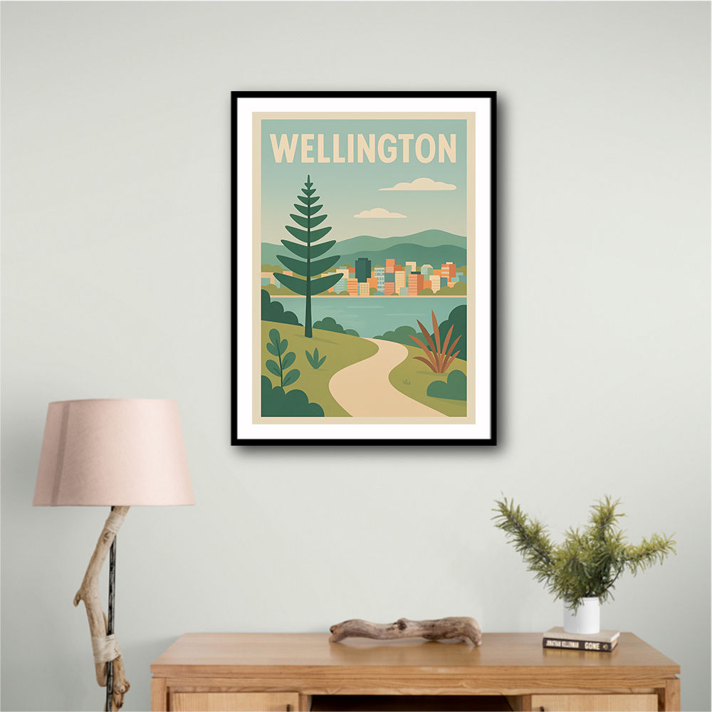Wellington Modern Travel Poster 1 Wall Art