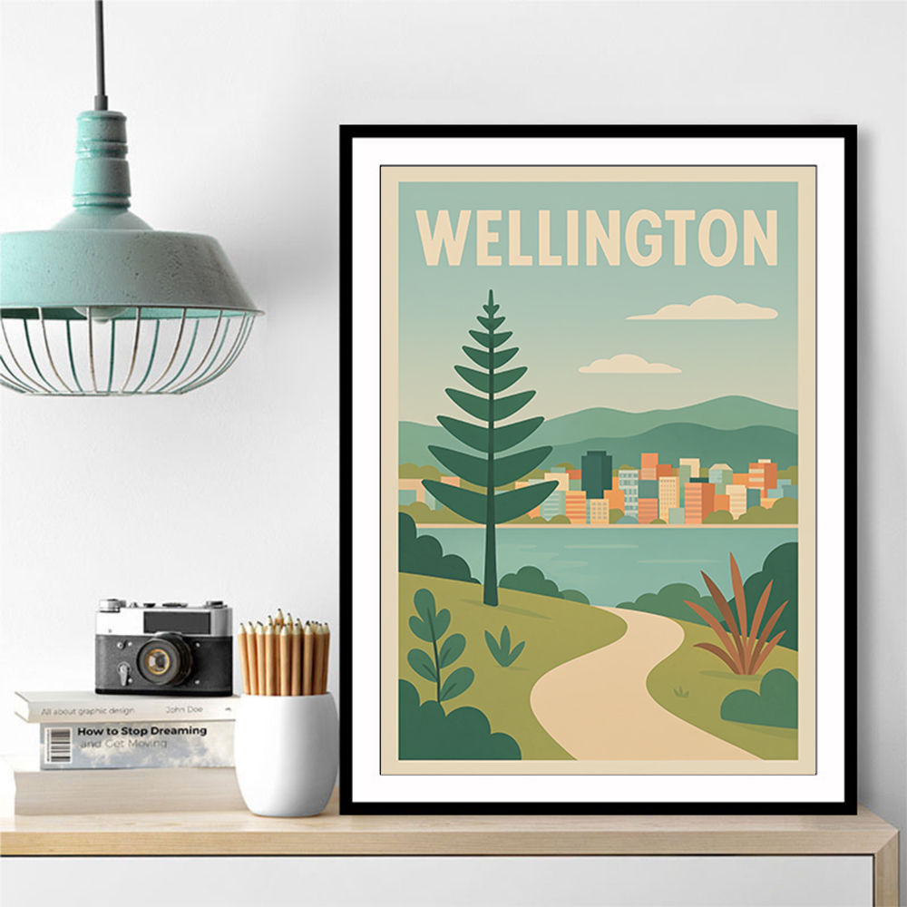 Wellington Modern Travel Poster 1 Wall Art