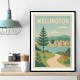 Wellington Modern Travel Poster 1 Wall Art