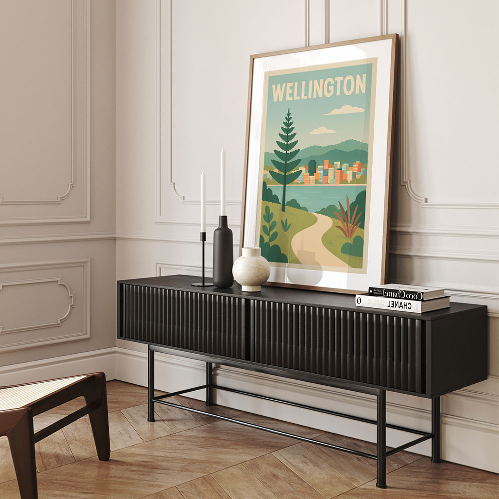 Wellington Modern Travel Poster 1 Wall Art