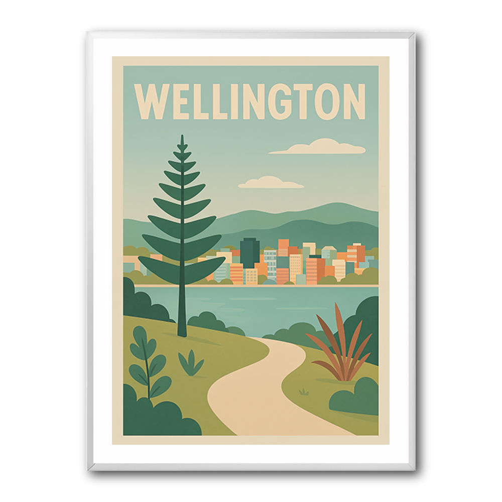 Wellington Modern Travel Poster 1 Wall Art