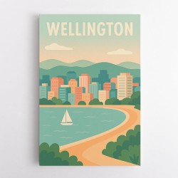 Wellington Modern Travel Poster Wall Art