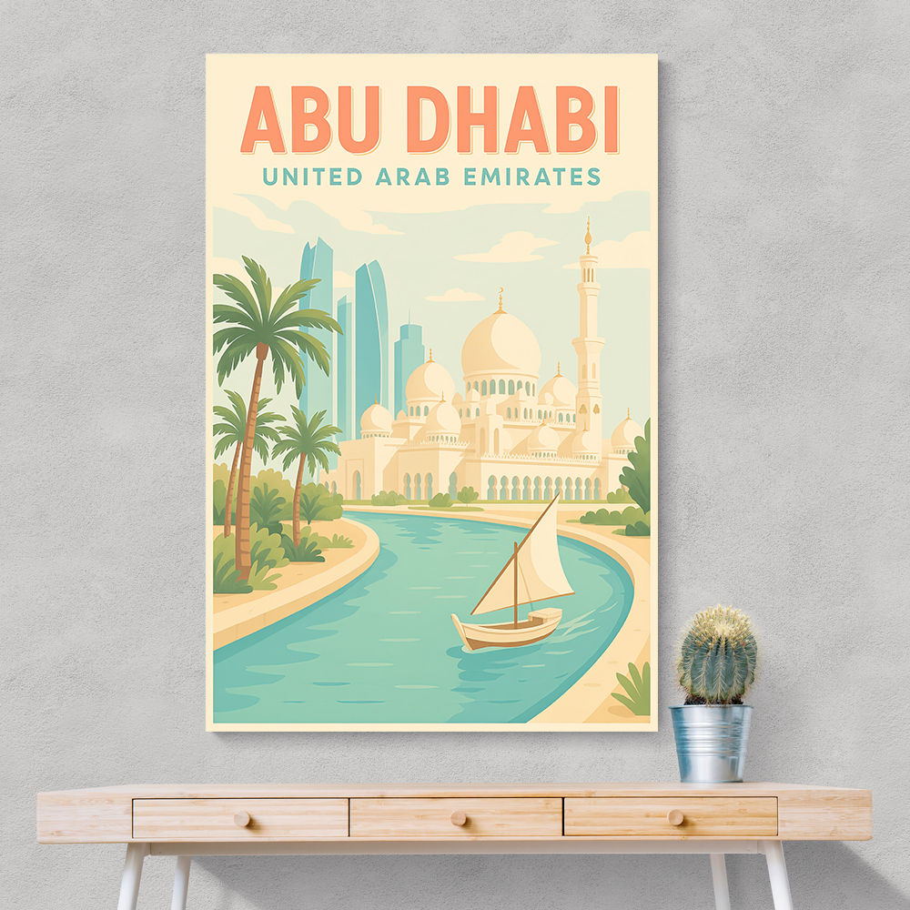Abu Dhabi Travel Poster Wall Art Abu Dhabi Travel Poster Wall Art