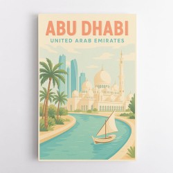 Abu Dhabi Travel Poster Wall Art
