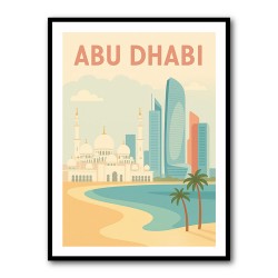 Abu Dhabi Travel Poster1 Wall Art