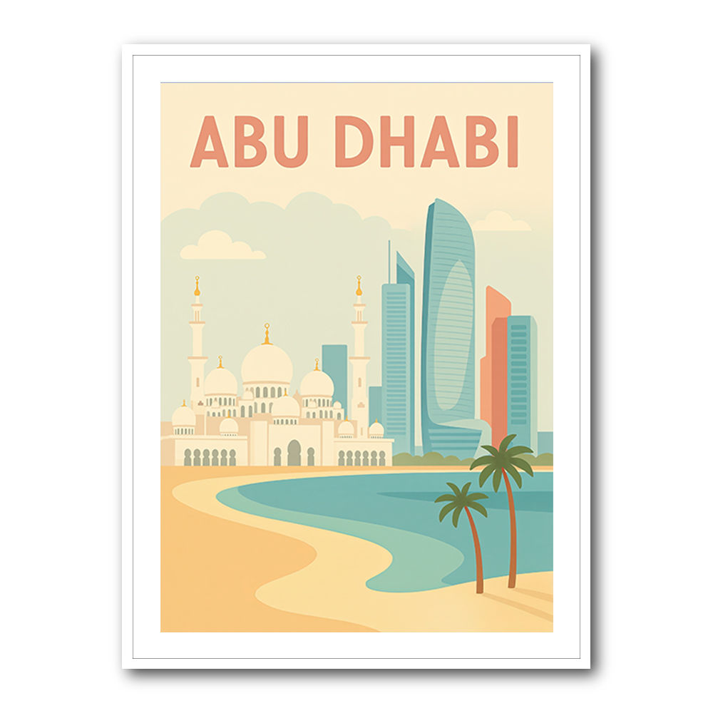 Abu Dhabi Travel Poster1 Wall Art Abu Dhabi Travel Poster1 Wall Art