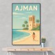 Ajman Travel Poster Wall Art