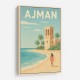 Ajman Travel Poster Wall Art