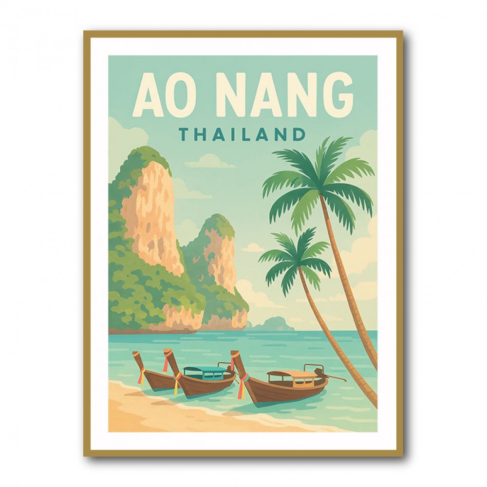 Ao Nang Travel Poster Wall Art