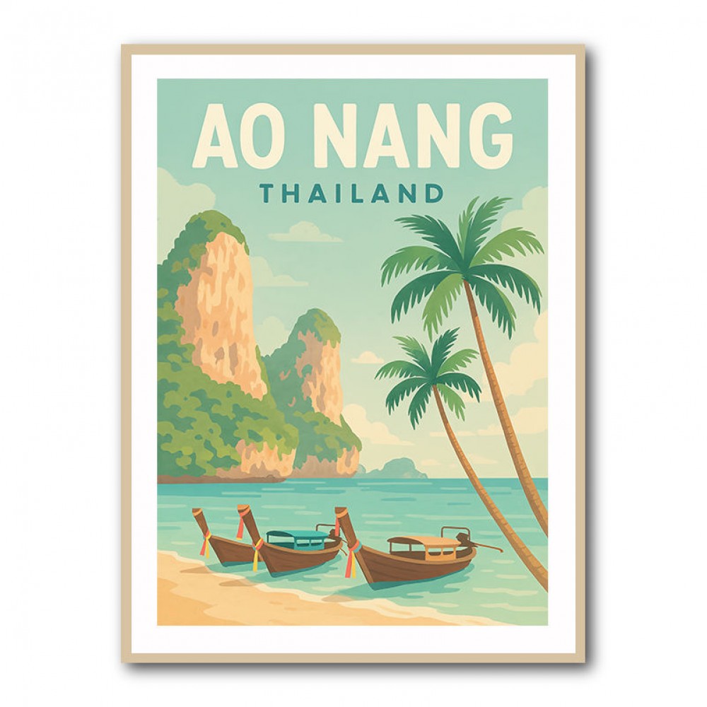 Ao Nang Travel Poster Wall Art