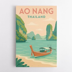 Ao Nang Travel Poster 1 Wall Art