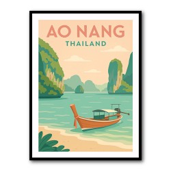 Ao Nang Travel Poster 1 Wall Art