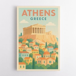 Athens Greece Travel Poster 1 Wall Art