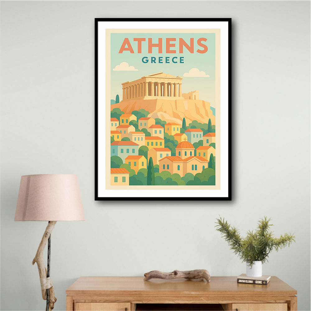 Athens Greece Travel Poster 1 Wall Art Athens Greece Travel Poster 1 Wall Art