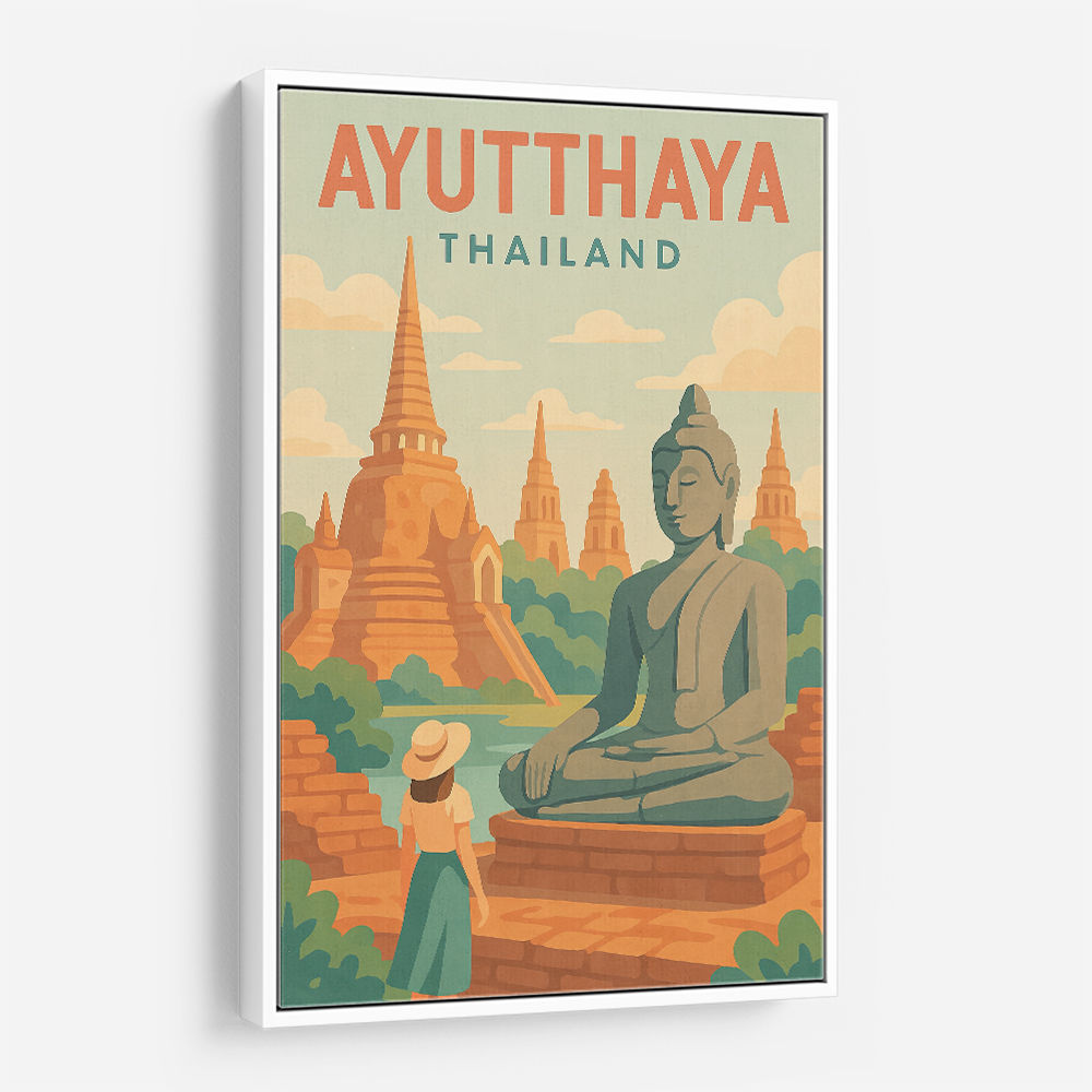 Ayutthaya Thailand Travel Poster 1 Wall Art Ayutthaya Thailand Travel Poster 1 Wall Art