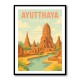 Ayutthaya Thailand Travel Poster Wall Art Ayutthaya Thailand Travel Poster Wall Art