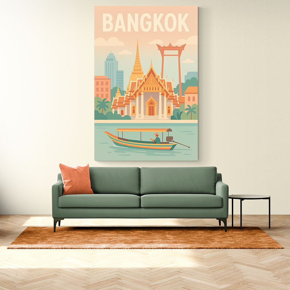 Bangkok Travel Poster 1 Wall Art Bangkok Travel Poster 1 Wall Art