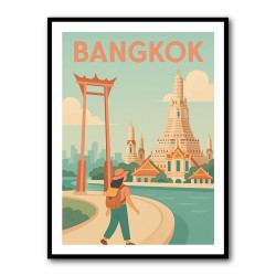Bangkok Travel Poster Wall Art